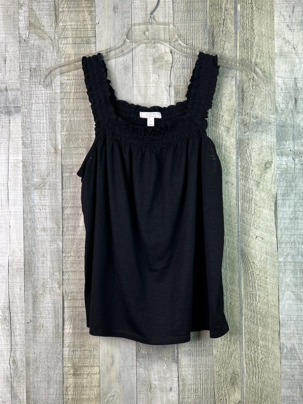 Lauren Conrad Medium Black Stretchable Tank Cropped Top